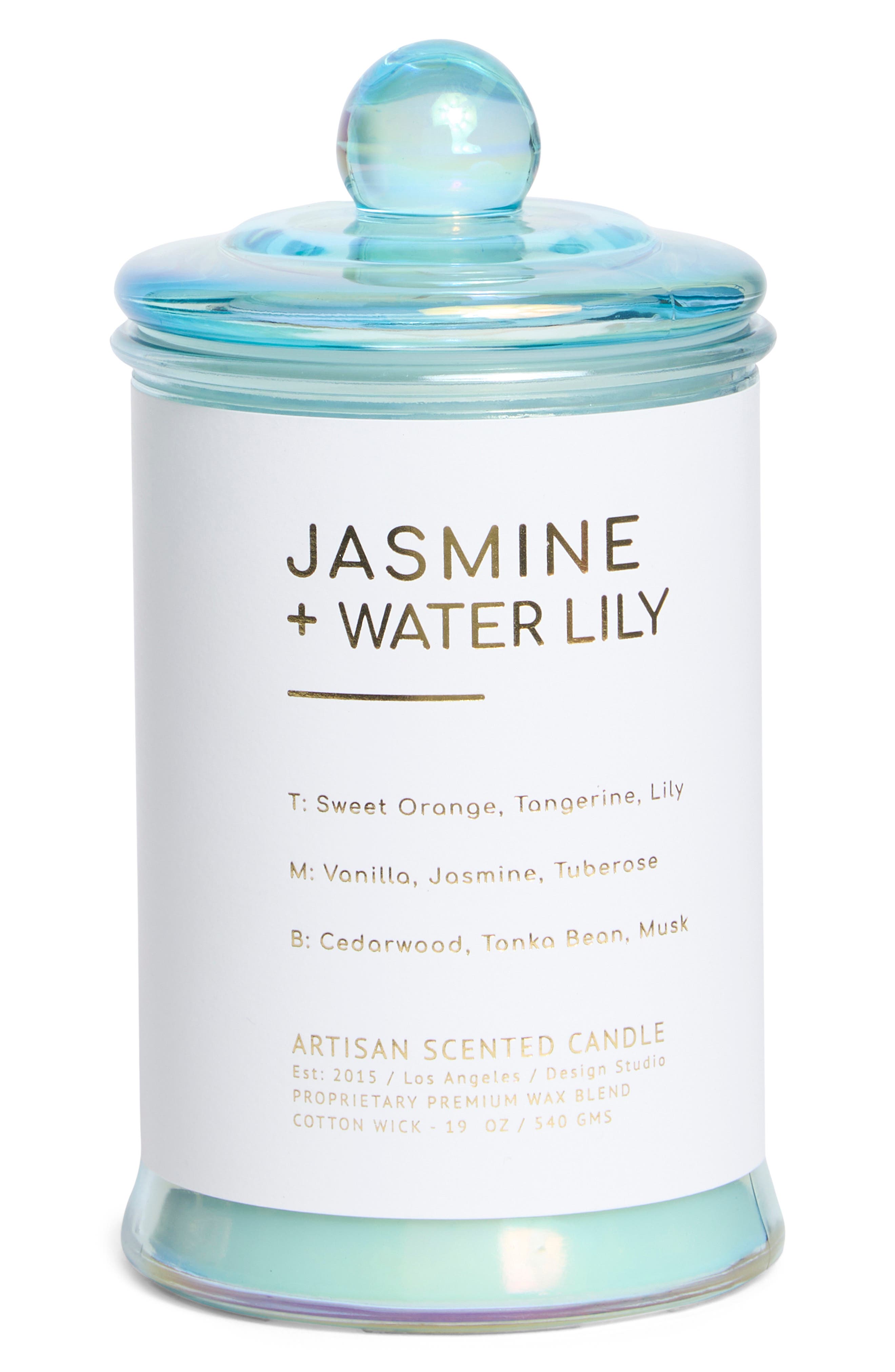 PORTOFINO CANDLES Jasmine & Water Lily Textured Lab Jar Candle