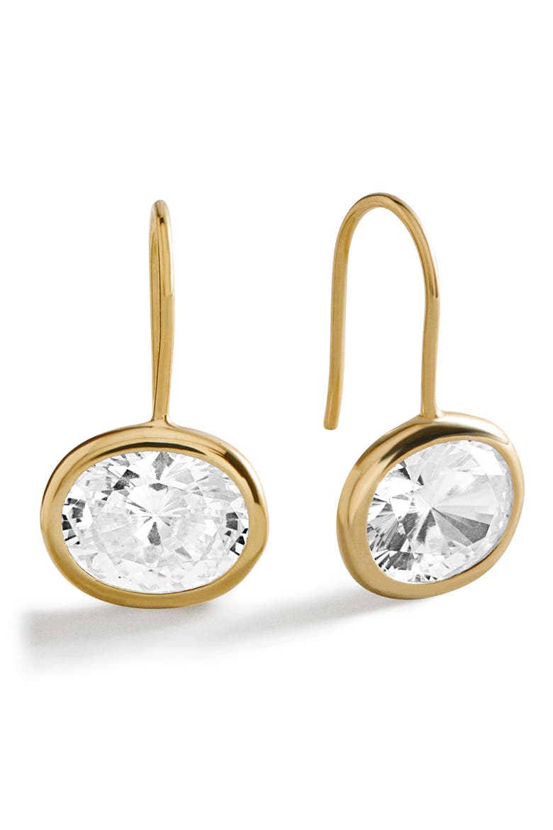 Fallon Cubic Zirconia Drop Earrings, Alternate, color, CLEAR