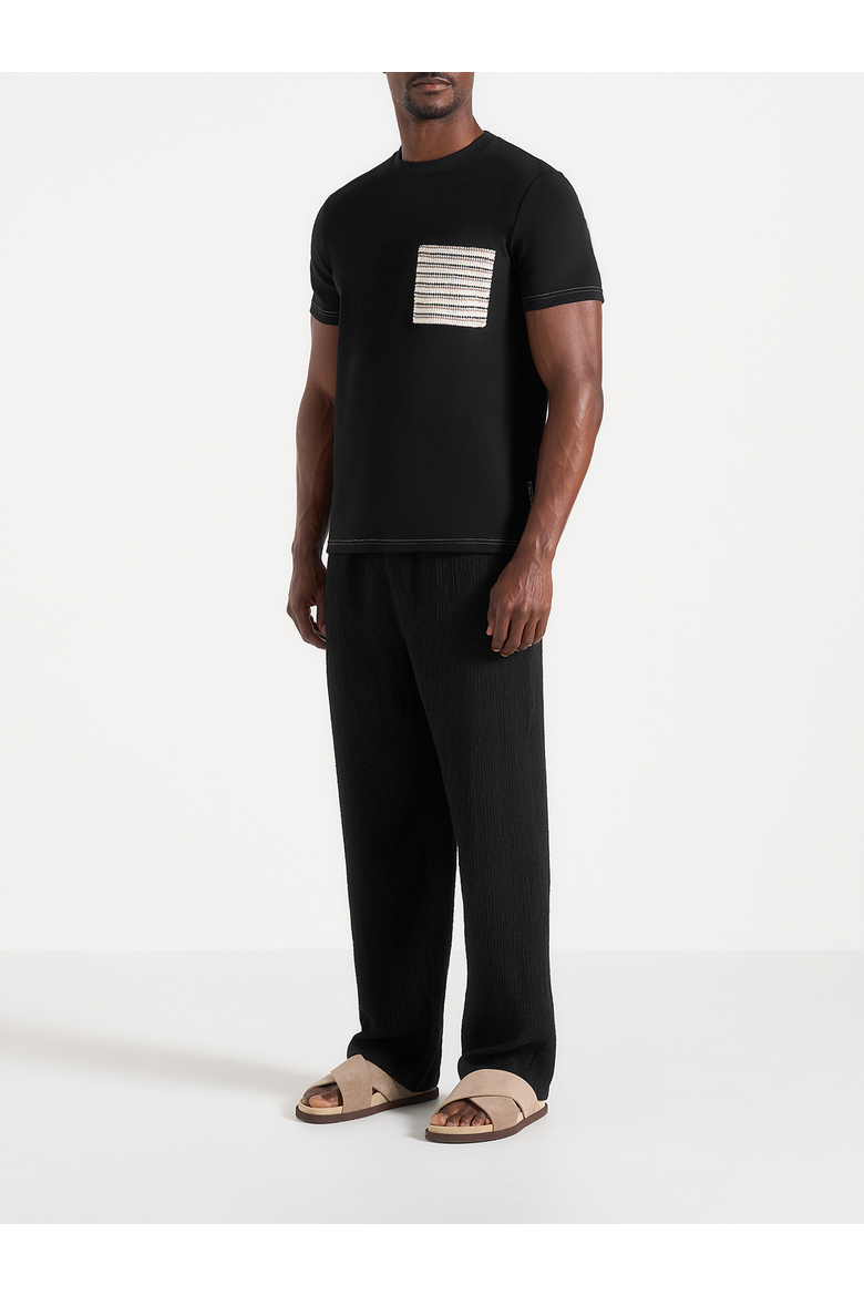 Joris Whipstitch Pocket Detail T Shirt, Main, color, Black