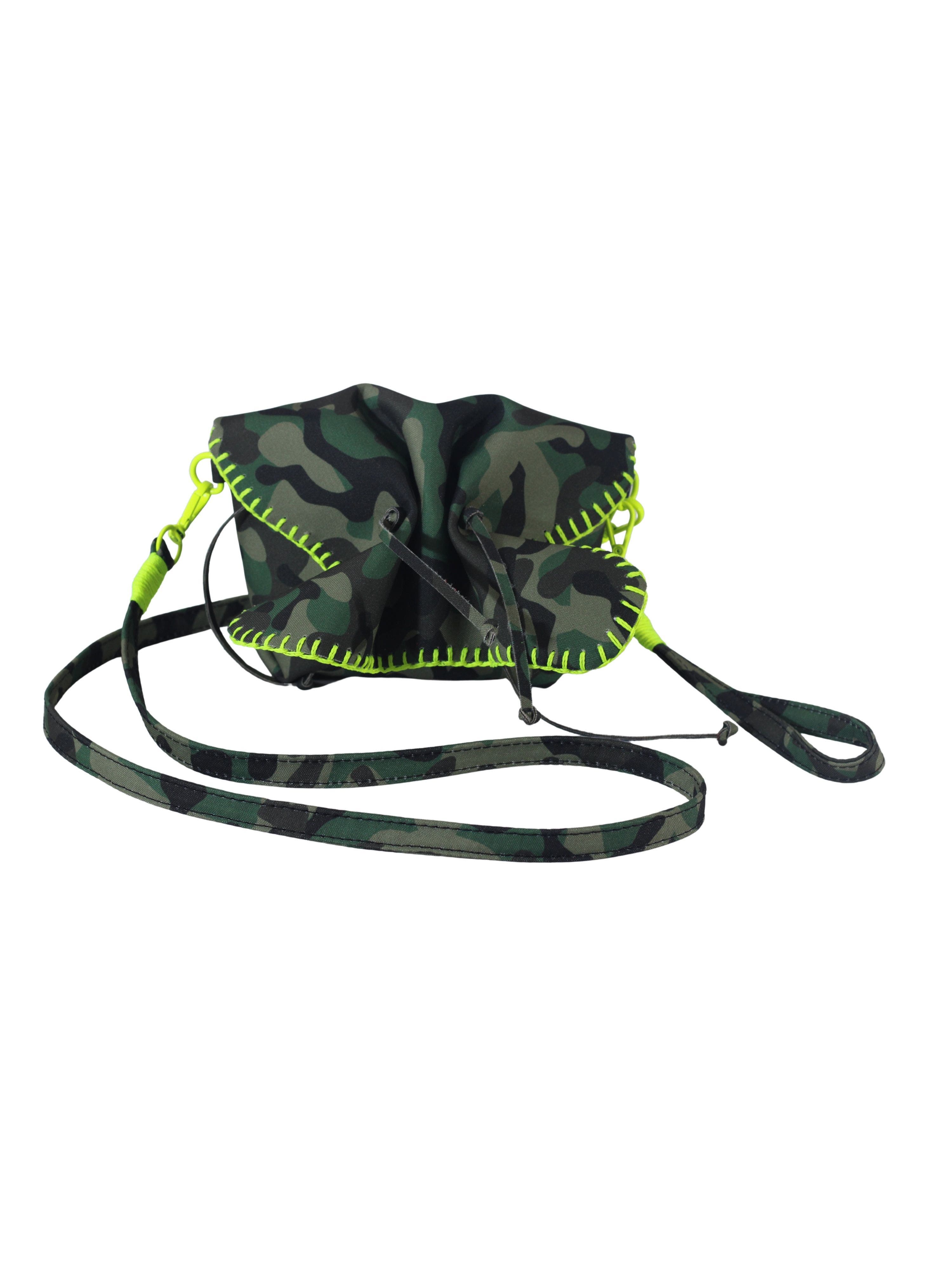 Carlos Falchi Mini Butterfly Suede Leather Bag, Main, color, Camouflage