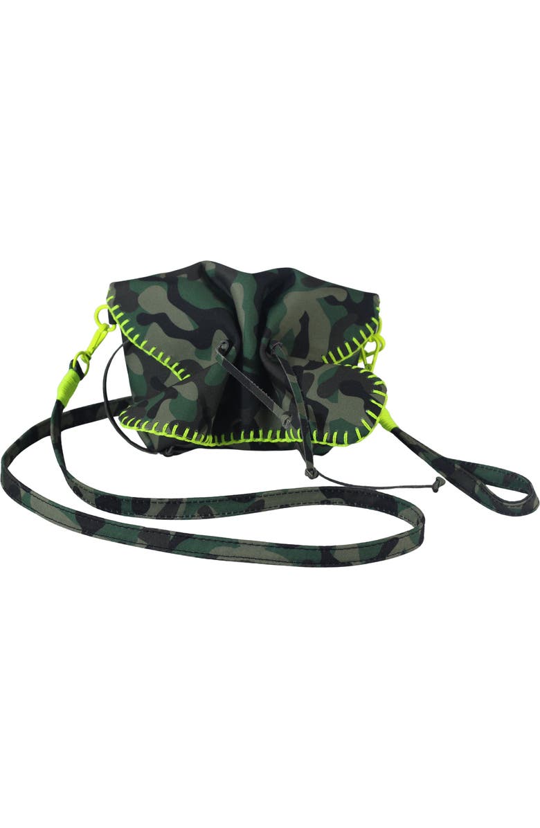 Carlos Falchi Mini Butterfly Suede Leather Bag, Main, color, Camouflage