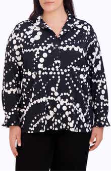 Foxcroft Mia Pearly Print Jersey Shirt