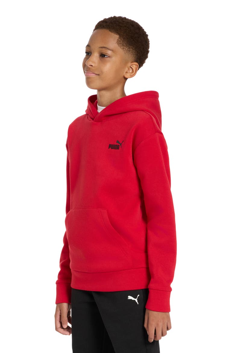 Kids' Essential Basics Fleece Pullover Hoodie, Alternate, color, MEDIUM RED