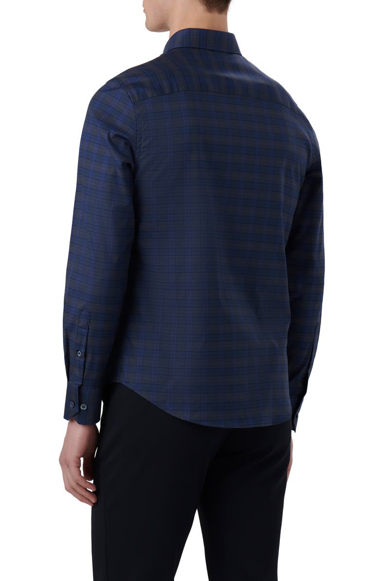 Bugatchi Karl Plaid Stretch Cotton Button-Up Shirt, Alternate, color,