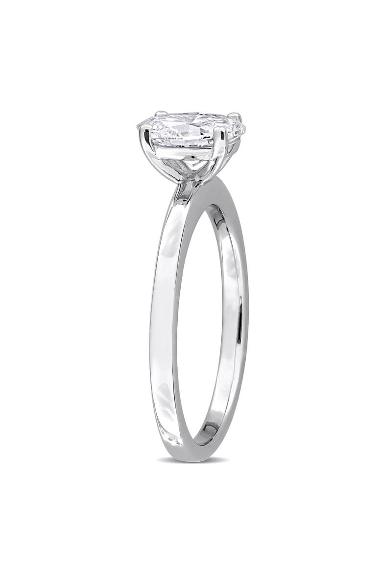 1 CTW Lab-Grown Diamond Oval Solitaire Ring 10k, Alternate, color, White Gold