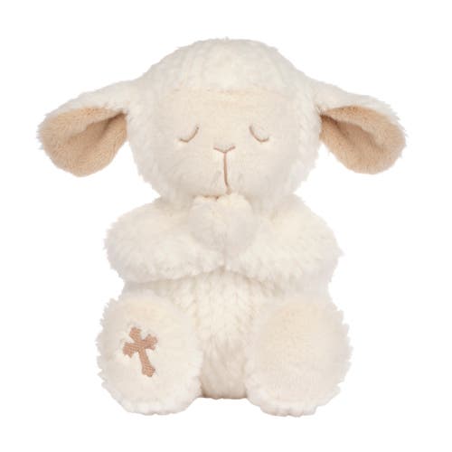 Lambs & Ivy Heaven Sent Praying Baptism Plush Lamb Stuffed Animal Toy In White