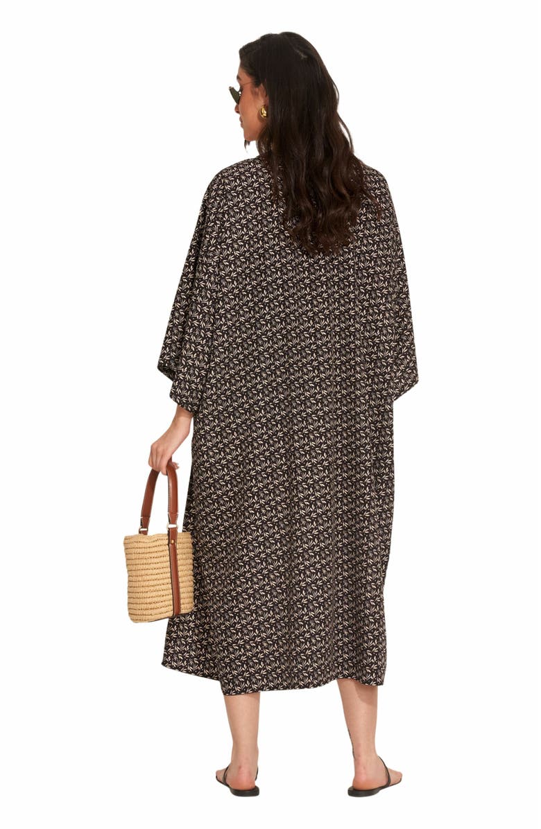 Gottex Beach Life MIKA SHORT SLEEVES SWIM COVER UP KIMONO, Alternate, color, 