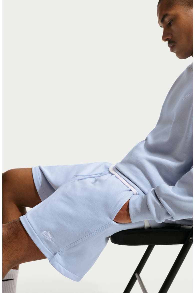 Club French Terry Flow Shorts, Alternate, color, HYDROGEN BLUE/ WHITE