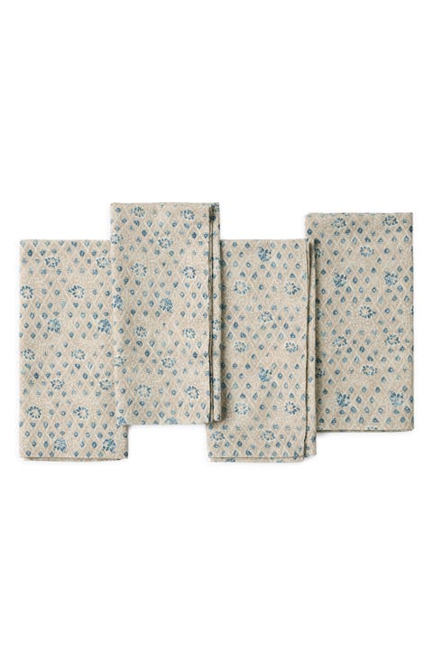 Coral Bell Print Napkins (Set of 4)