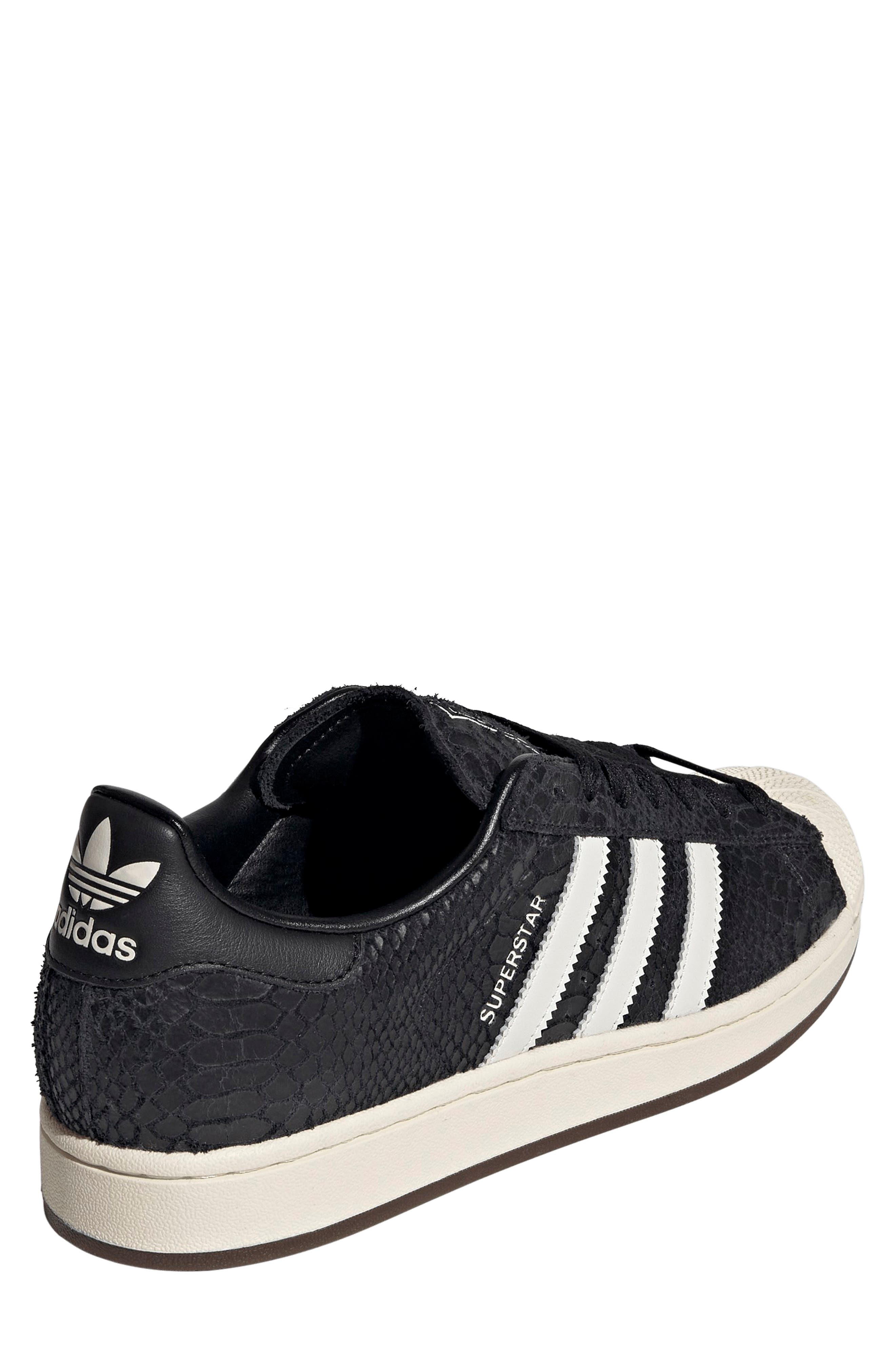 Gender Inclusive Croc Print Superstar II Sneaker, Alternate, color, BLACK/ WHITE/ CREAM WHITE
