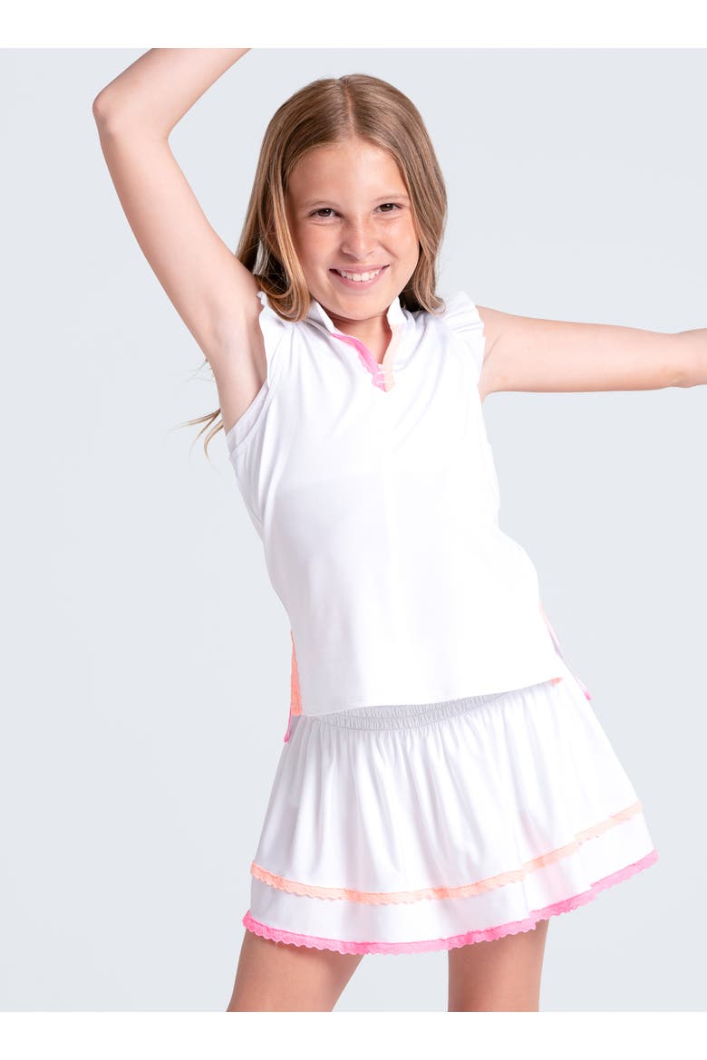 Girls Smocked Frill Skirt, Alternate, color, White