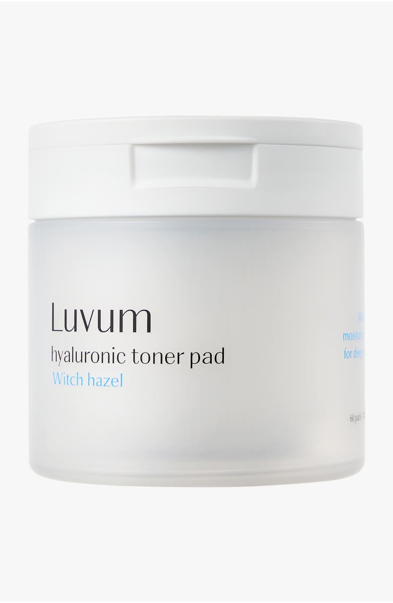 Luvum Witch Hazel Hyaluronic Toner Pad, Main, color, NO COLOR