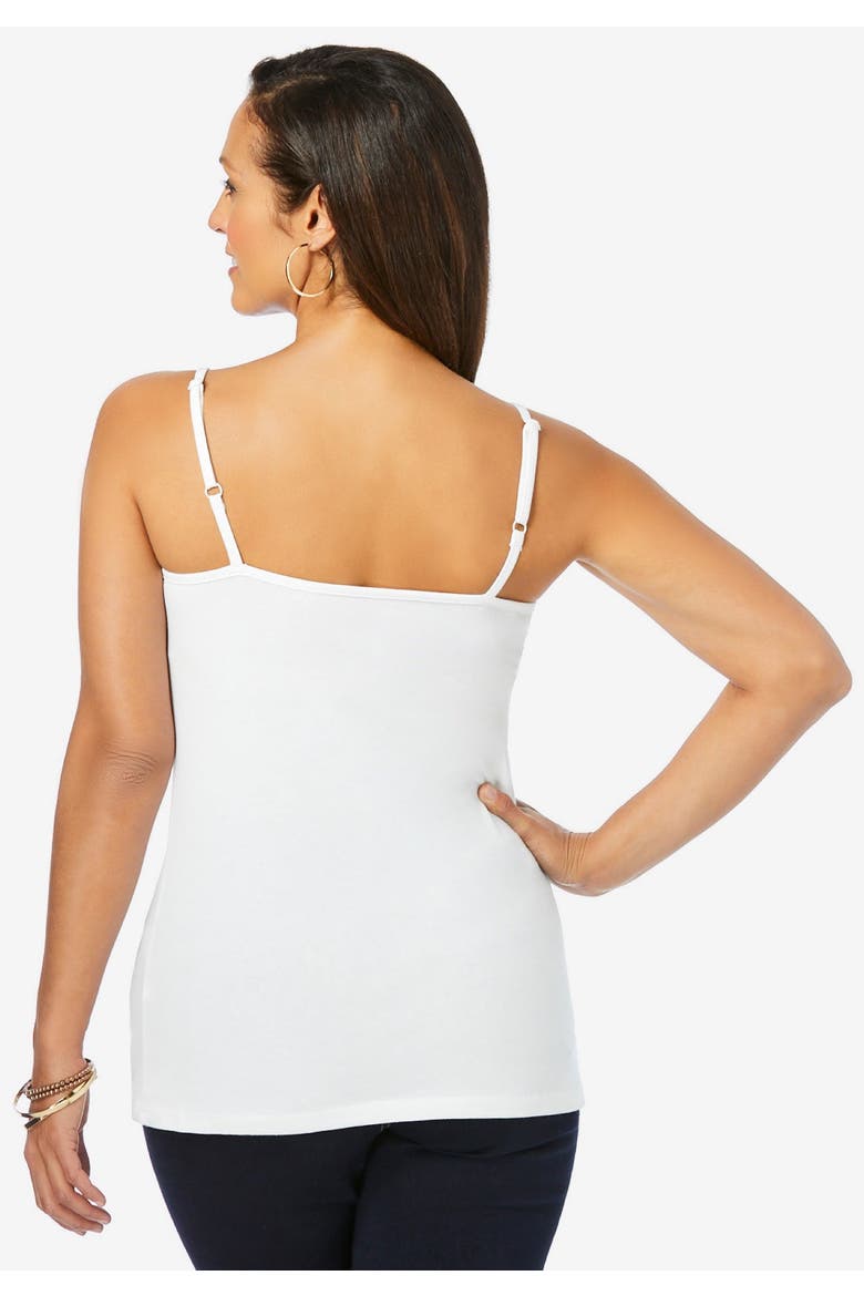 Stretch Cotton Cami, Alternate, color, NAVY