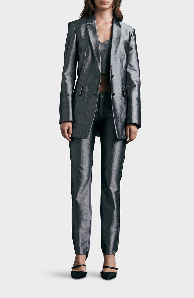 rag & bone Charles Shine Blazer, Alternate, color, Shine