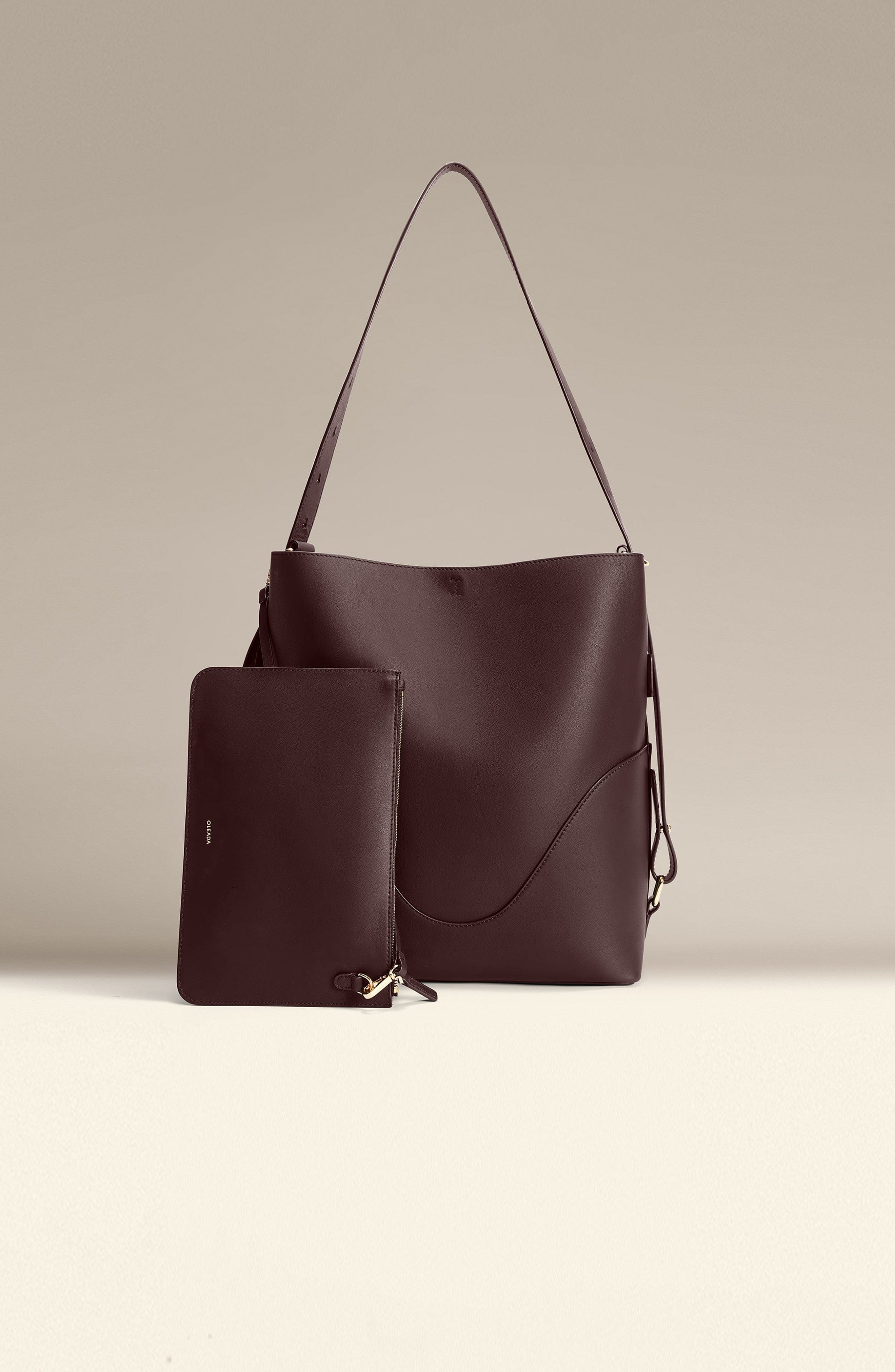 Marina Soft Bucket Bag, Alternate, color, Chocolate