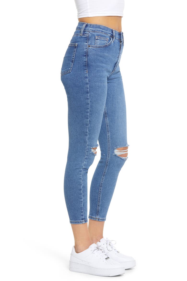 Jamie Ripped Ankle Skinny Jeans, Alternate, color, MID DENIM