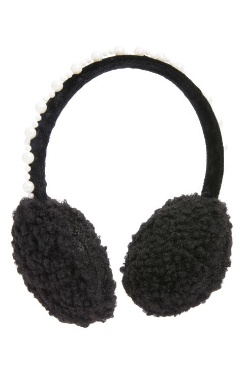 Kids' Faux Fur Earmuffs with Imitation Pearl Band