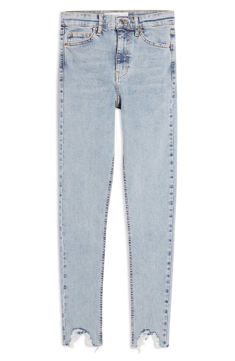 Topshop Jamie Moto Bleach Bondi Jeans, Alternate, color,