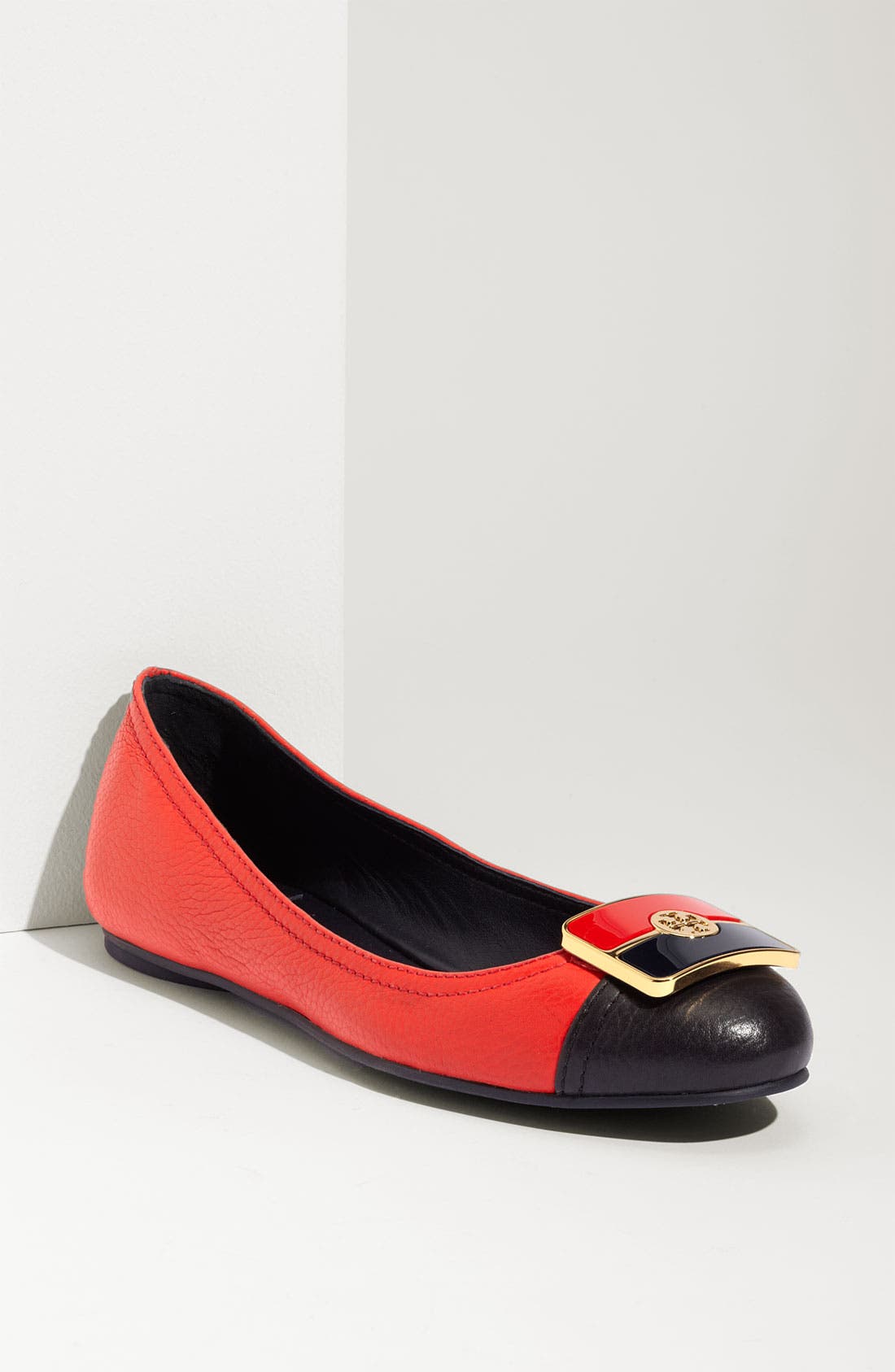 'Colette' Ballet Flat, Main, color, SCARLET NAVY TORY NAVY