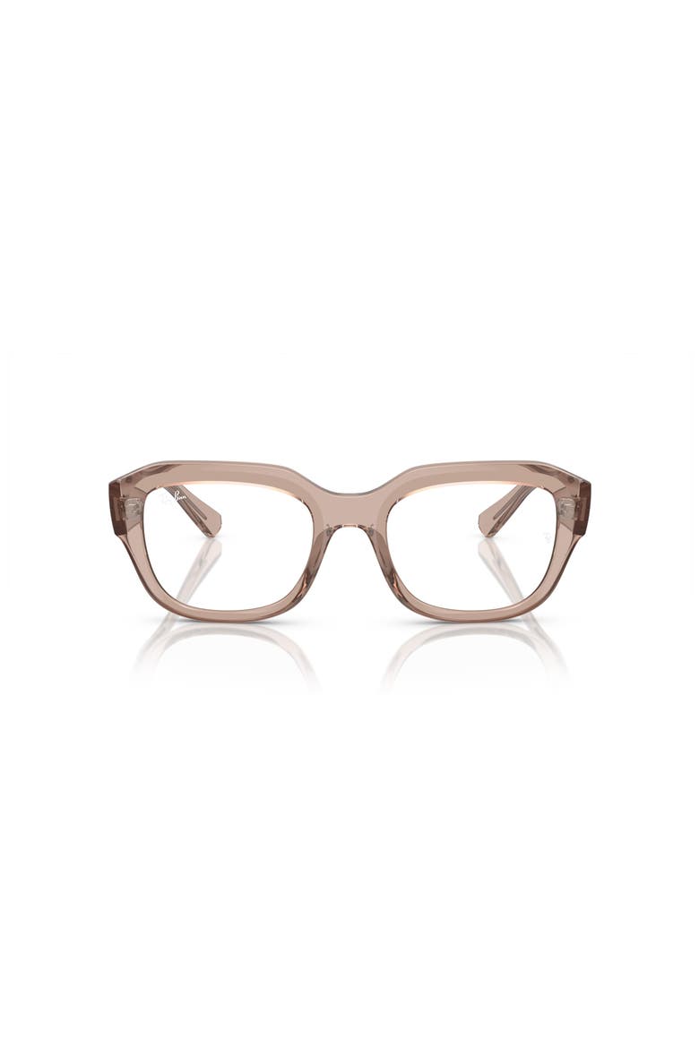 52mm Square optical glasses, Alternate, color, Brown