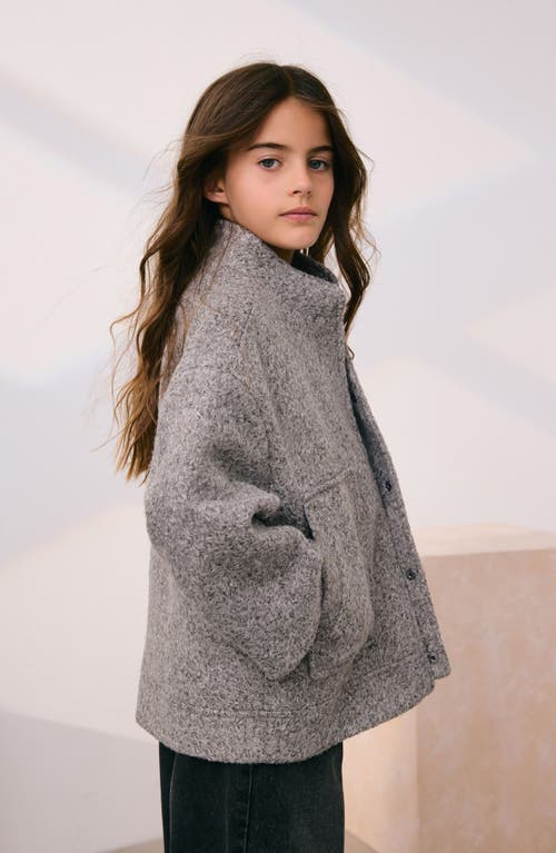 Next Kids' Stand Collar Jacket In Gray