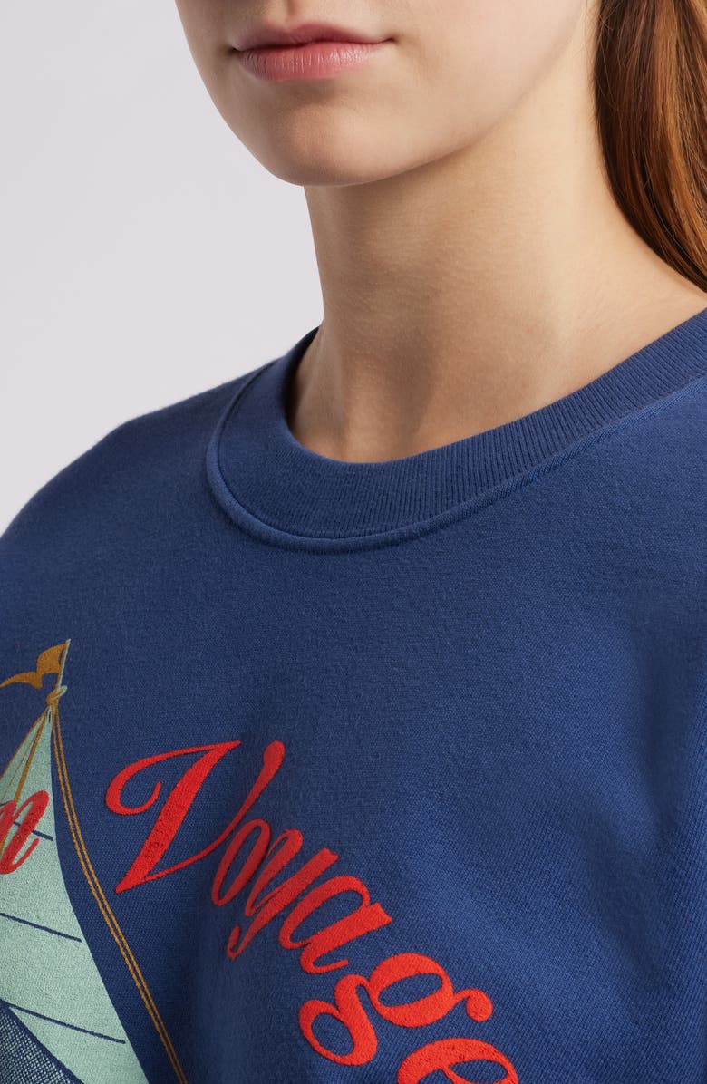 Daydreamer Bon Voyage Cotton Graphic Sweatshirt, Alternate, color, 