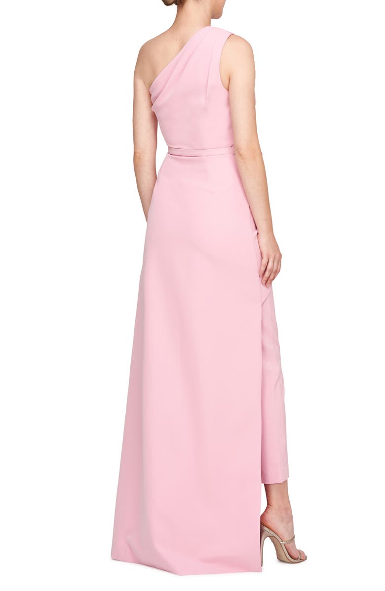 Kay Unger Theresa Belted One-Shoulder Maxi Romper, Alternate, color, 