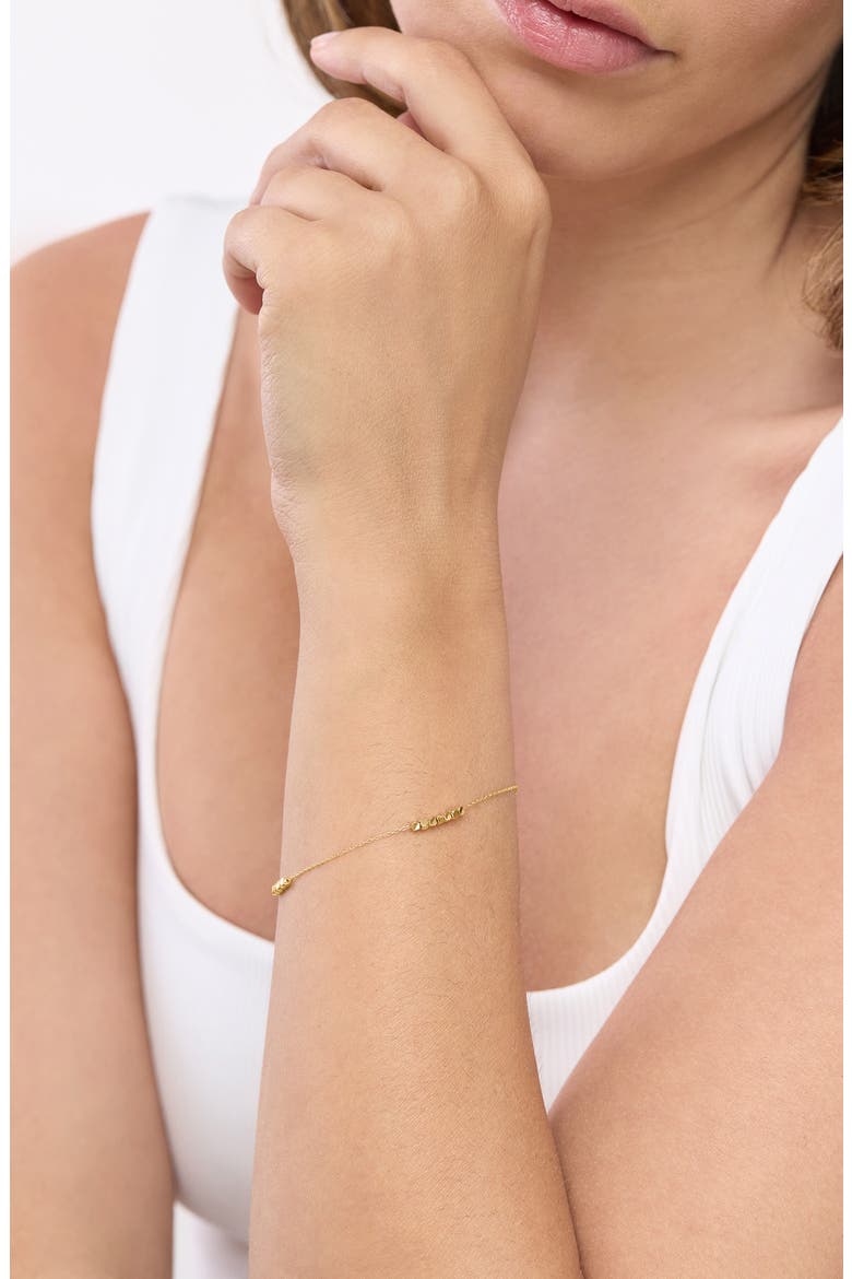 14k Gold Bead Chain Bracelet, Alternate, color, 14KY