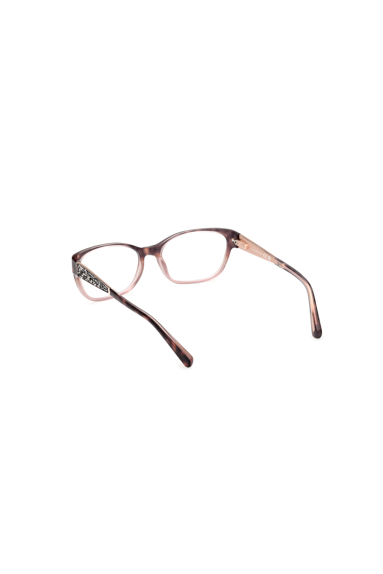Glitter Temple Rectangular Eyeglasses, Alternate, color, Havana