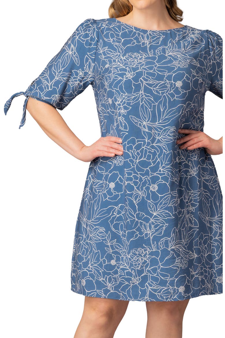 Manhattan Shift Dress, Alternate, color, BLUE FLORAL PRINT