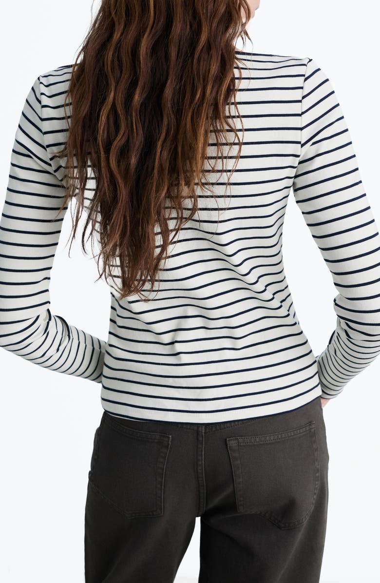 MANGO Stripe Boat Neck Top, Alternate, color,
