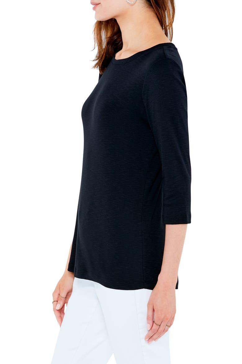 Boatneck T-Shirt, Alternate, color, BLACK ONYX