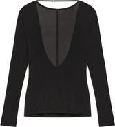 Helmut Lang Cowl Back Long Sleeve Top