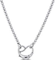 DELMAR Heart Bead Link Necklace