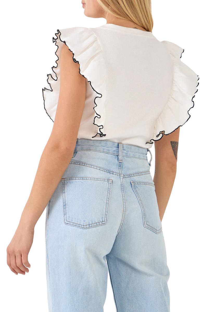 English Factory Merrow Ruffle Top, Alternate, color, 