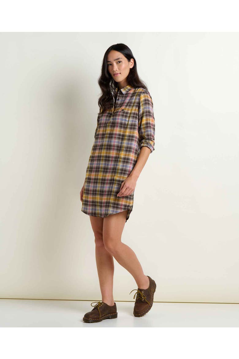 Re-Form Popover Long Sleeve Dress, Alternate, color, Chestnut Check