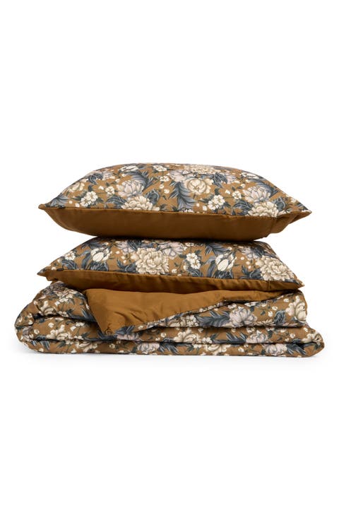 3-Piece Full/Queen Floral Comforter & Sham Set