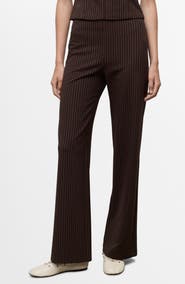 MANGO Pinstripe Wide Leg Pants