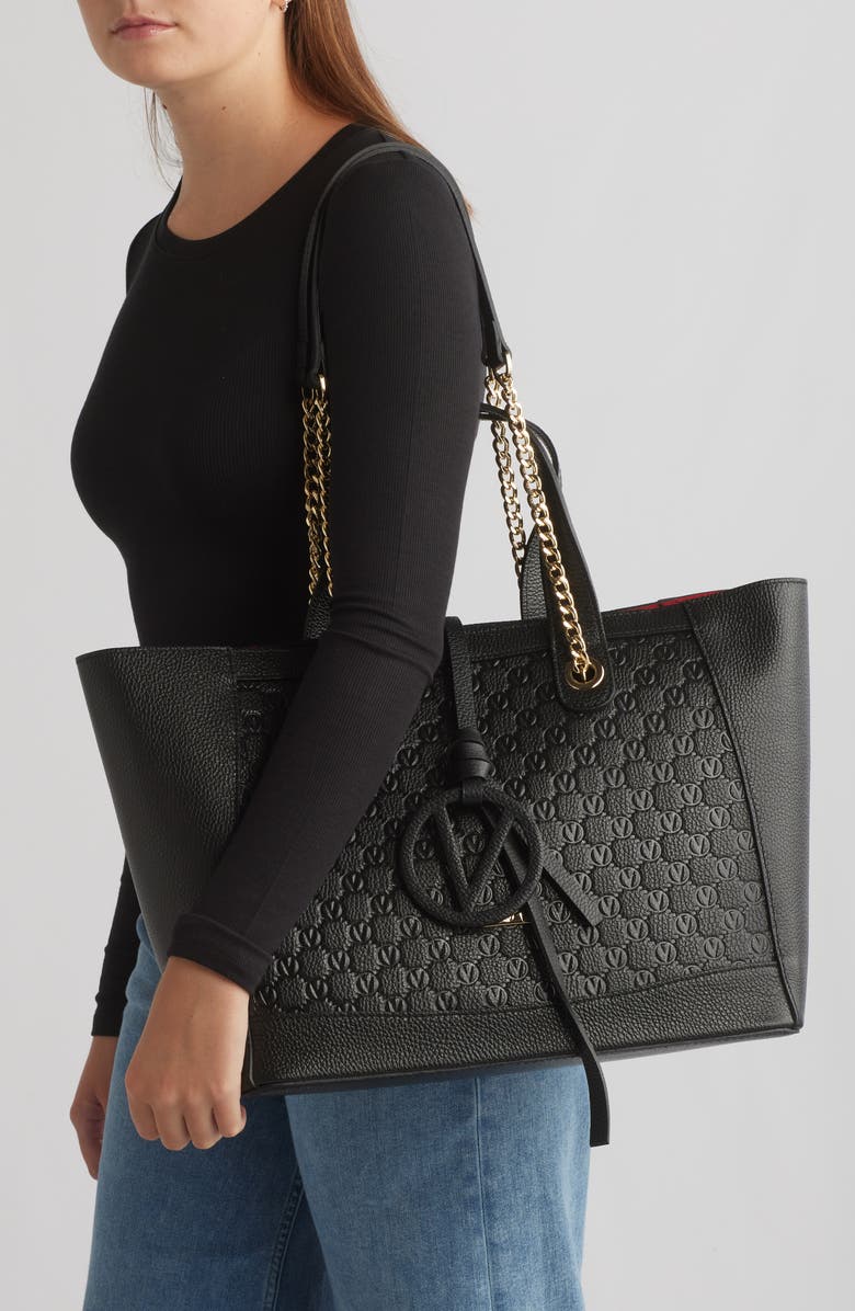 VALENTINO BY MARIO VALENTINO Sophie Medallion Leather Tote, Alternate, color,