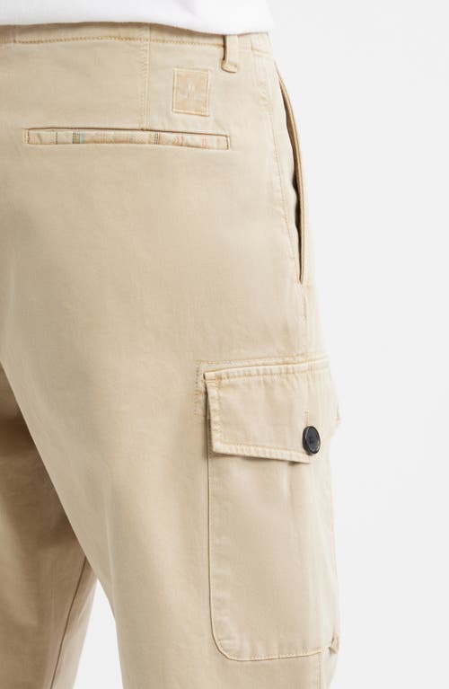 Paul Smith London Stretch Organic Cotton Cargo Pants In Neutral