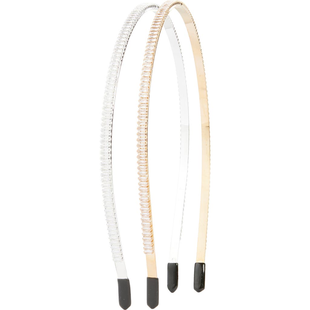Tasha 2-pack Crystal Headbands In Gold