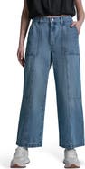 DKNY High Waist Ankle Wide Leg Utility Jeans