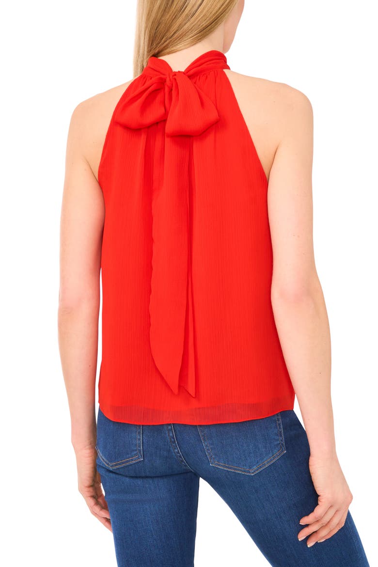 Halter Neck Yoryu Top, Alternate, color, FIERY RED