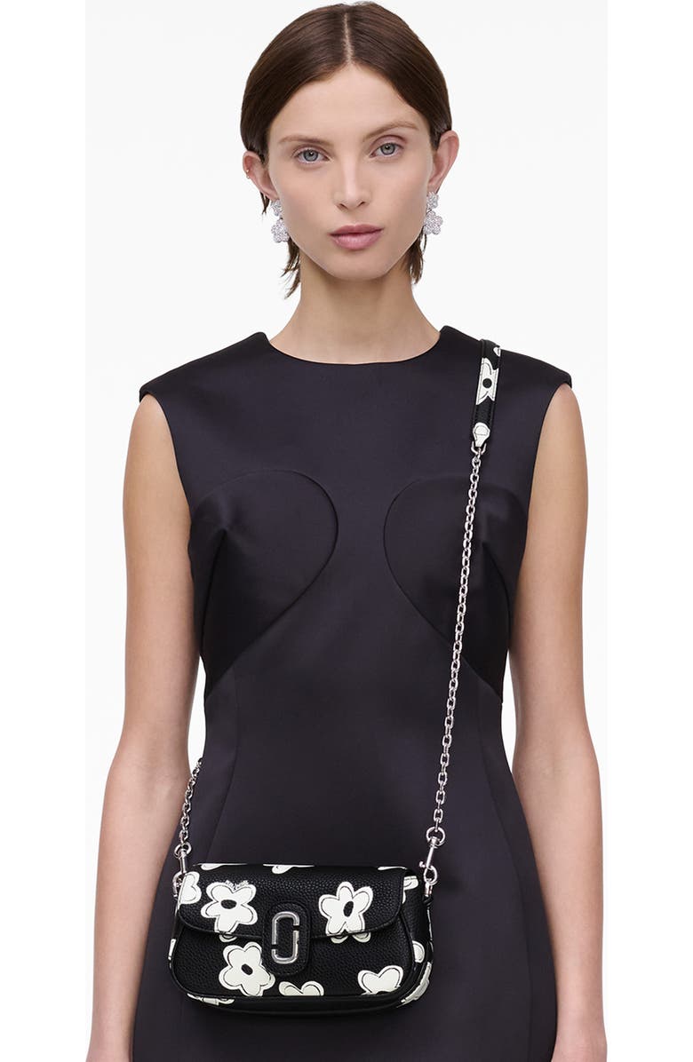 Marc Jacobs The Clover Floral Leather Shoulder Bag, Alternate, color,