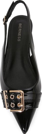 Buckle Slingback Pointed Toe Flat