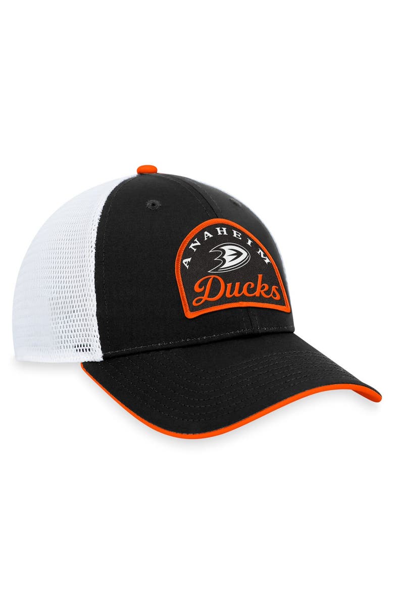 FANATICS Men's Fanatics Branded Black/White Anaheim Ducks Fundamental Adjustable Hat, Alternate, color, Black