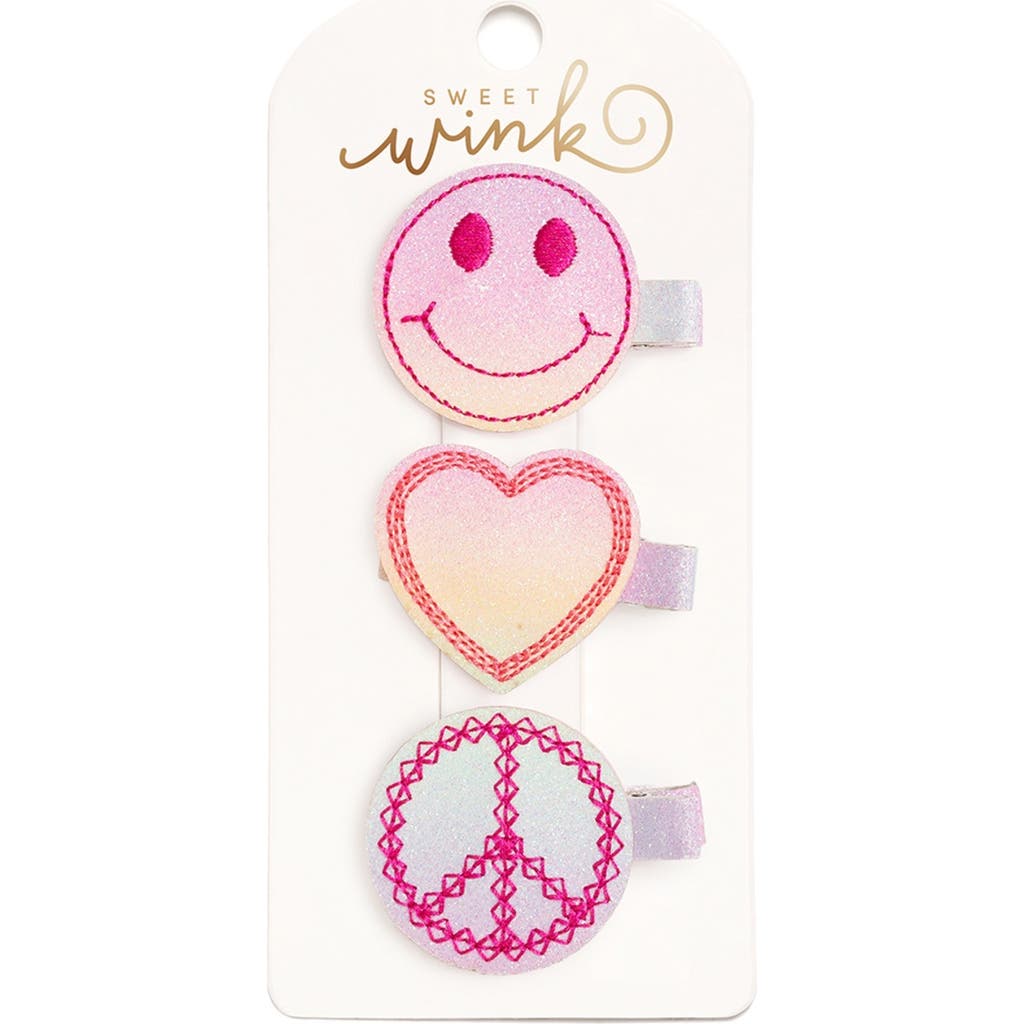 Sweet Wink Tie Dye Clip Set In Multicolor