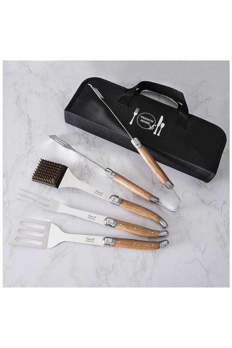 Laguiole 4-Piece Grilling Set, Alternate, color, OAK WOOD