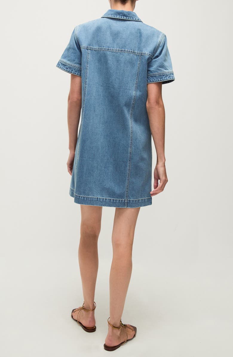 Veronica Beard Otto Denim Minidress, Alternate, color, Starlight