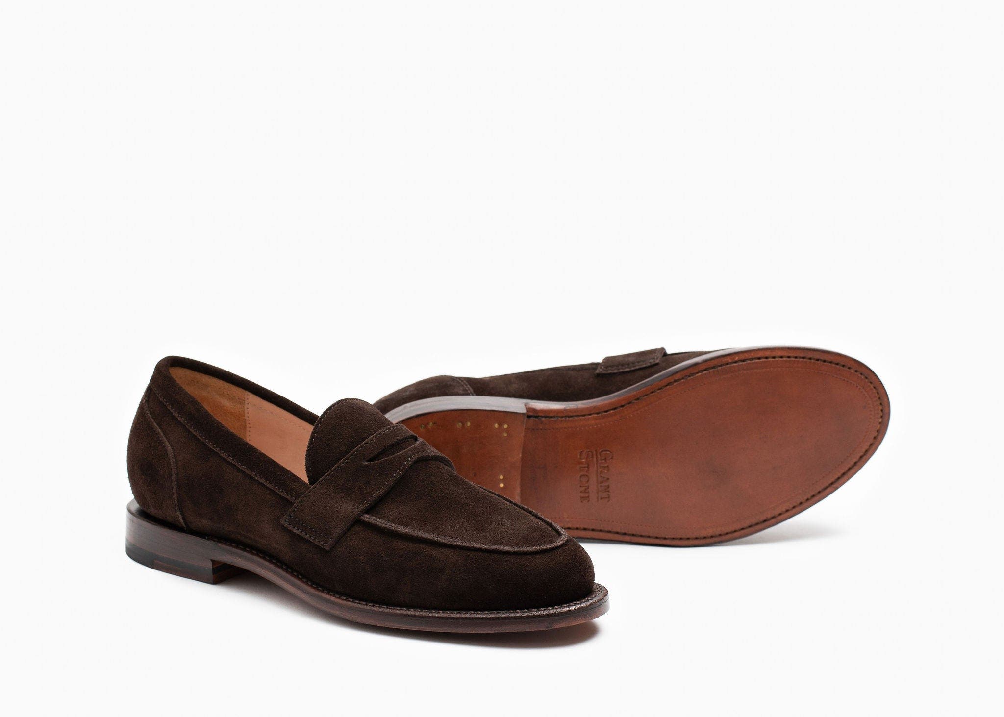 Grant Stone Traveler Penny, Alternate, color, Black Calf